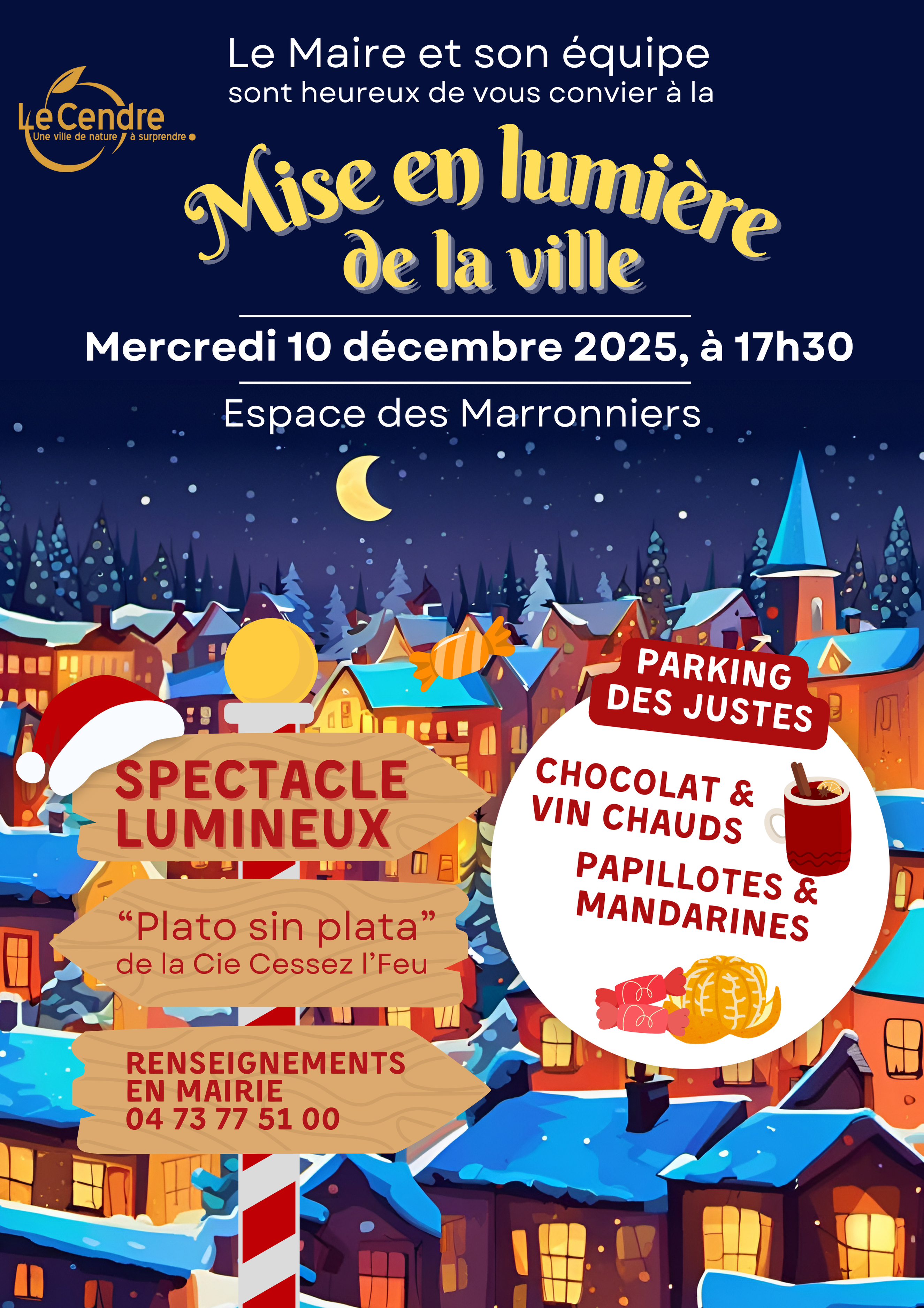 Flyer A4 Marché de Noël Illustratif Rouge Vert2